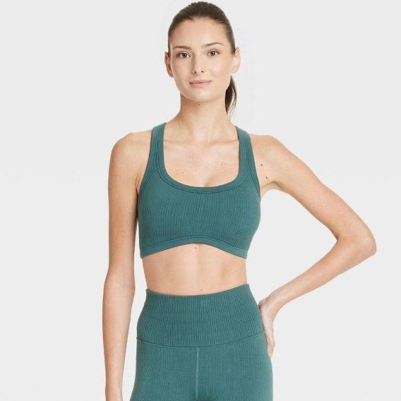 All In Motion Other - ALL IN MOTION Green Ribbed Light Support Bra - NWT